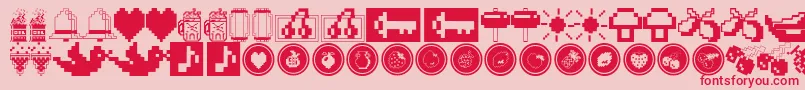 fuente Fontt – Fuentes Rojas Sobre Fondo Rosa