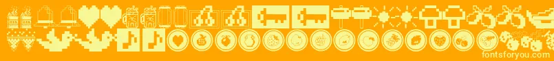 Fontt Font – Yellow Fonts on Orange Background