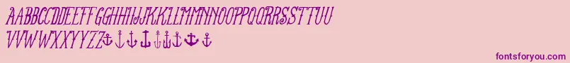 FtanchoryardItalic Font – Purple Fonts on Pink Background