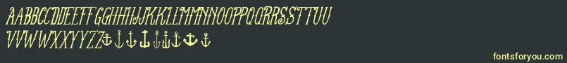 FtanchoryardItalic Font – Yellow Fonts on Black Background