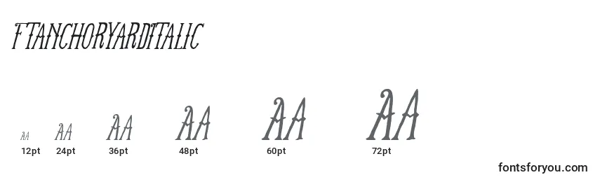 FtanchoryardItalic Font Sizes