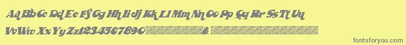 Wickedseventies Font – Gray Fonts on Yellow Background