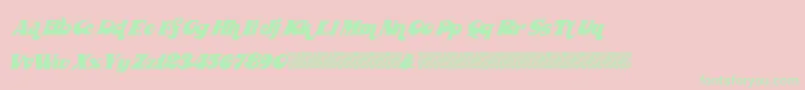 Wickedseventies Font – Green Fonts on Pink Background
