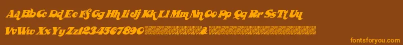 Wickedseventies Font – Orange Fonts on Brown Background