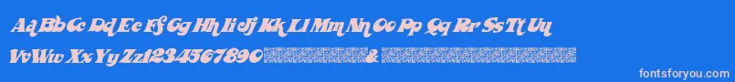 Wickedseventies Font – Pink Fonts on Blue Background