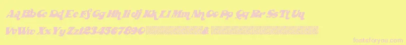 Wickedseventies Font – Pink Fonts on Yellow Background