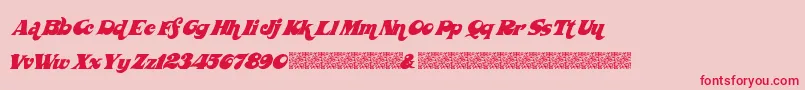 Wickedseventies Font – Red Fonts on Pink Background