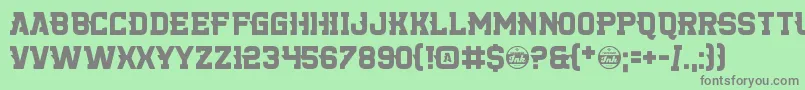 KillerCollege Font – Gray Fonts on Green Background