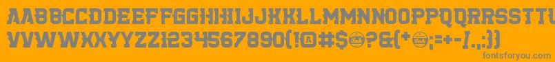 KillerCollege Font – Gray Fonts on Orange Background