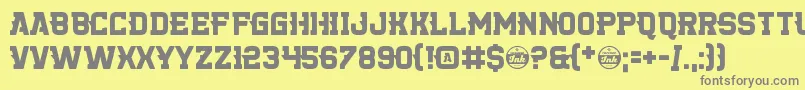 KillerCollege Font – Gray Fonts on Yellow Background