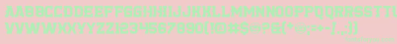 KillerCollege Font – Green Fonts on Pink Background