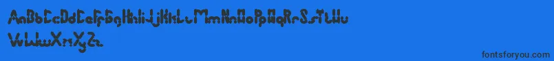 AntiqueRetro Font – Black Fonts on Blue Background