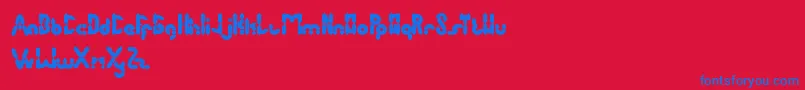 AntiqueRetro-fontti – siniset fontit punaisella taustalla