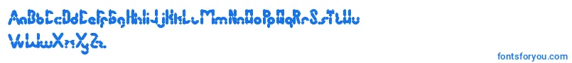 Шрифт AntiqueRetro – синие шрифты на белом фоне