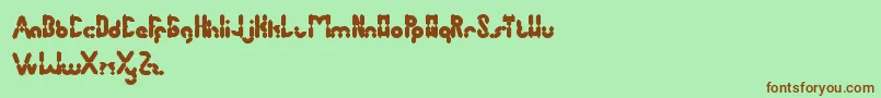 Шрифт AntiqueRetro – коричневые шрифты на зелёном фоне