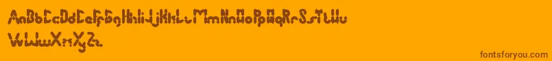 Шрифт AntiqueRetro – коричневые шрифты на оранжевом фоне