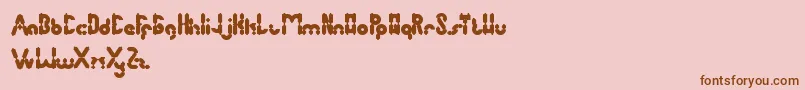 Шрифт AntiqueRetro – коричневые шрифты на розовом фоне