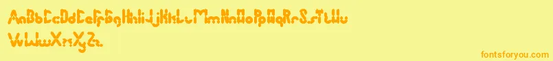 AntiqueRetro Font – Orange Fonts on Yellow Background