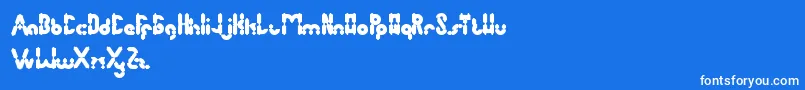 AntiqueRetro Font – White Fonts on Blue Background