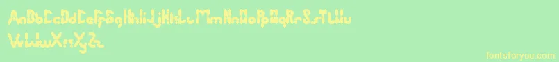 AntiqueRetro Font – Yellow Fonts on Green Background