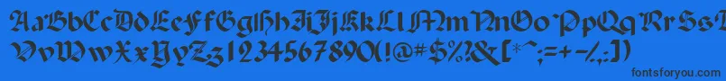 Ballistadisplayscriptssk Font – Black Fonts on Blue Background