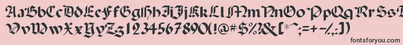 Ballistadisplayscriptssk Font – Black Fonts on Pink Background