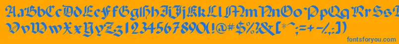 Ballistadisplayscriptssk Font – Blue Fonts on Orange Background