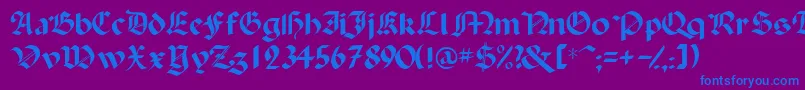 Ballistadisplayscriptssk Font – Blue Fonts on Purple Background