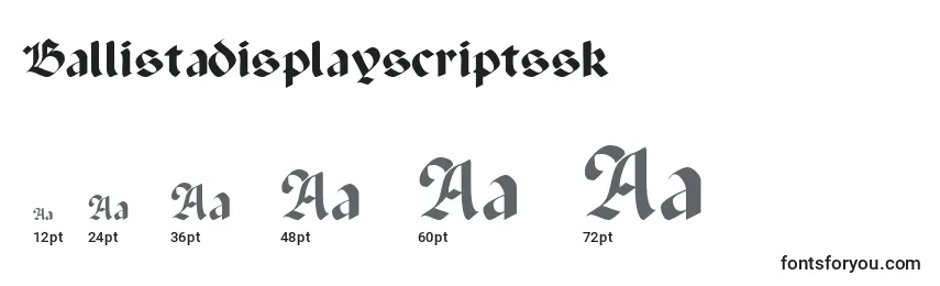 Размеры шрифта Ballistadisplayscriptssk