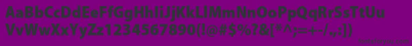 Шрифт MyriadproBlacksemicn – чёрные шрифты на фиолетовом фоне