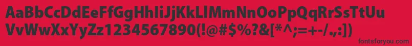 MyriadproBlacksemicn Font – Black Fonts on Red Background