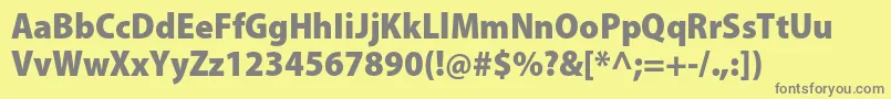 Police MyriadproBlacksemicn – polices grises sur fond jaune