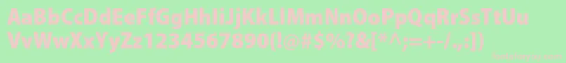MyriadproBlacksemicn Font – Pink Fonts on Green Background
