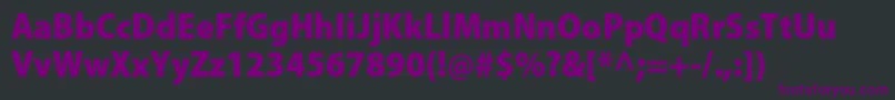 フォントMyriadproBlacksemicn – 黒い背景に紫のフォント