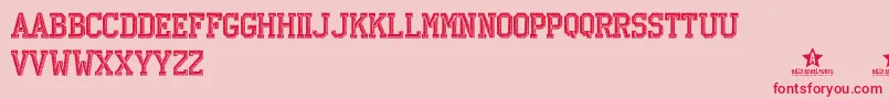 PornFashionTrial Font – Red Fonts on Pink Background