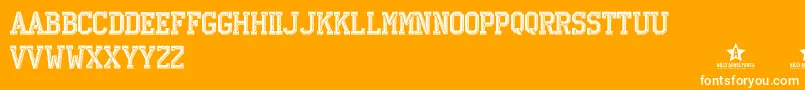 PornFashionTrial Font – White Fonts on Orange Background