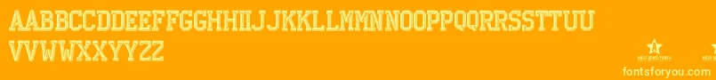 PornFashionTrial Font – Yellow Fonts on Orange Background