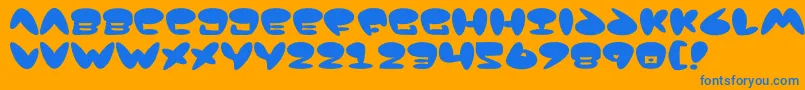 Jackson Font – Blue Fonts on Orange Background