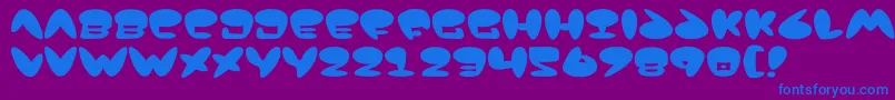 Jackson Font – Blue Fonts on Purple Background