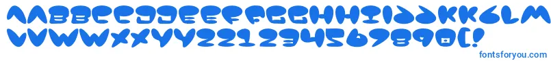 フォントJackson – 白い背景に青い文字