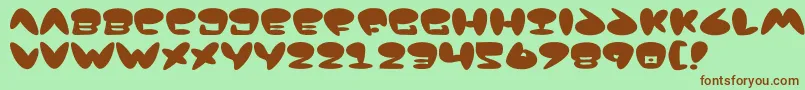Шрифт Jackson – коричневые шрифты на зелёном фоне