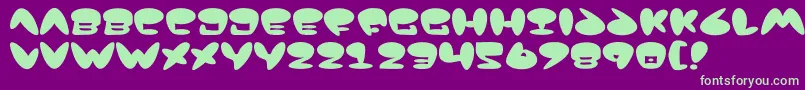 Шрифт Jackson – зелёные шрифты на фиолетовом фоне