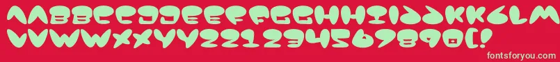 Jackson Font – Green Fonts on Red Background