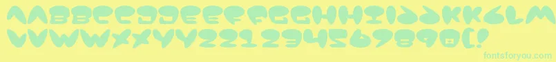 Jackson-Schriftart – Grüne Schriften auf gelbem Hintergrund
