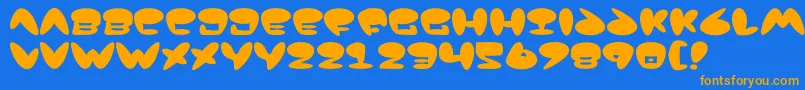 Jackson Font – Orange Fonts on Blue Background