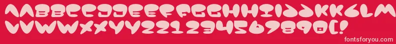 Jackson Font – Pink Fonts on Red Background