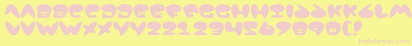 Jackson Font – Pink Fonts on Yellow Background