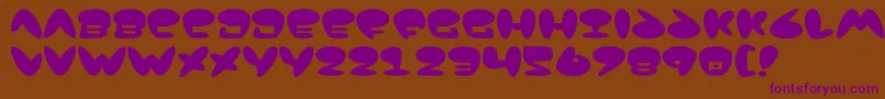 フォントJackson – 紫色のフォント、茶色の背景
