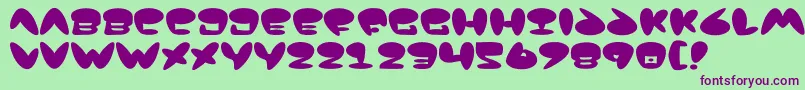 Шрифт Jackson – фиолетовые шрифты на зелёном фоне