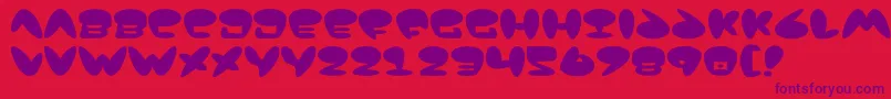 Jackson Font – Purple Fonts on Red Background